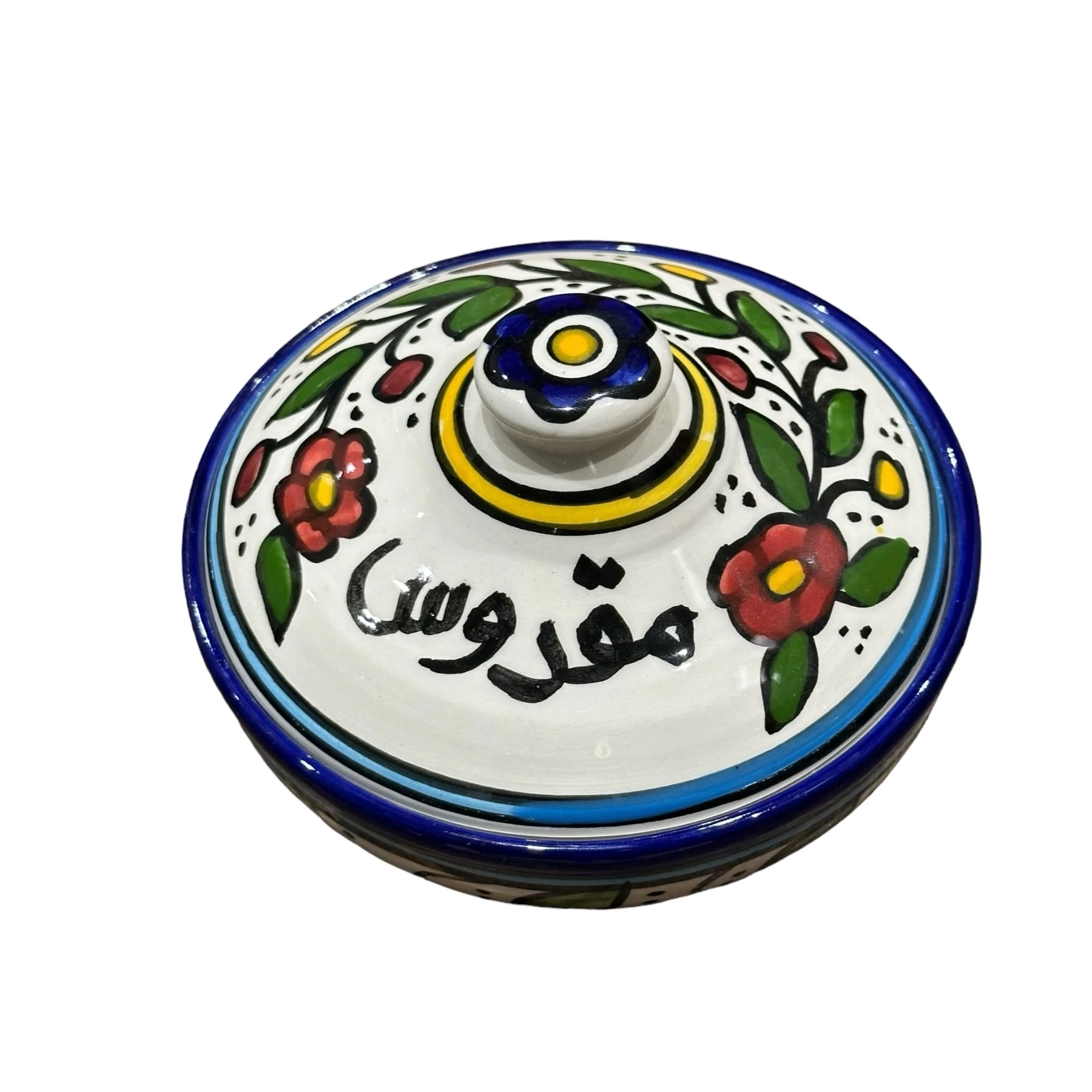 وعاء مقدووس خزفي ملون مصنوع يدويًا 